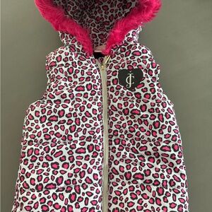 Juicy Couture Kids Vest with Pink Leopard Print
